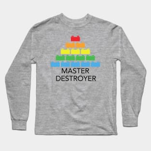 Master Destroyer Lego Brick White Long Sleeve T-Shirt